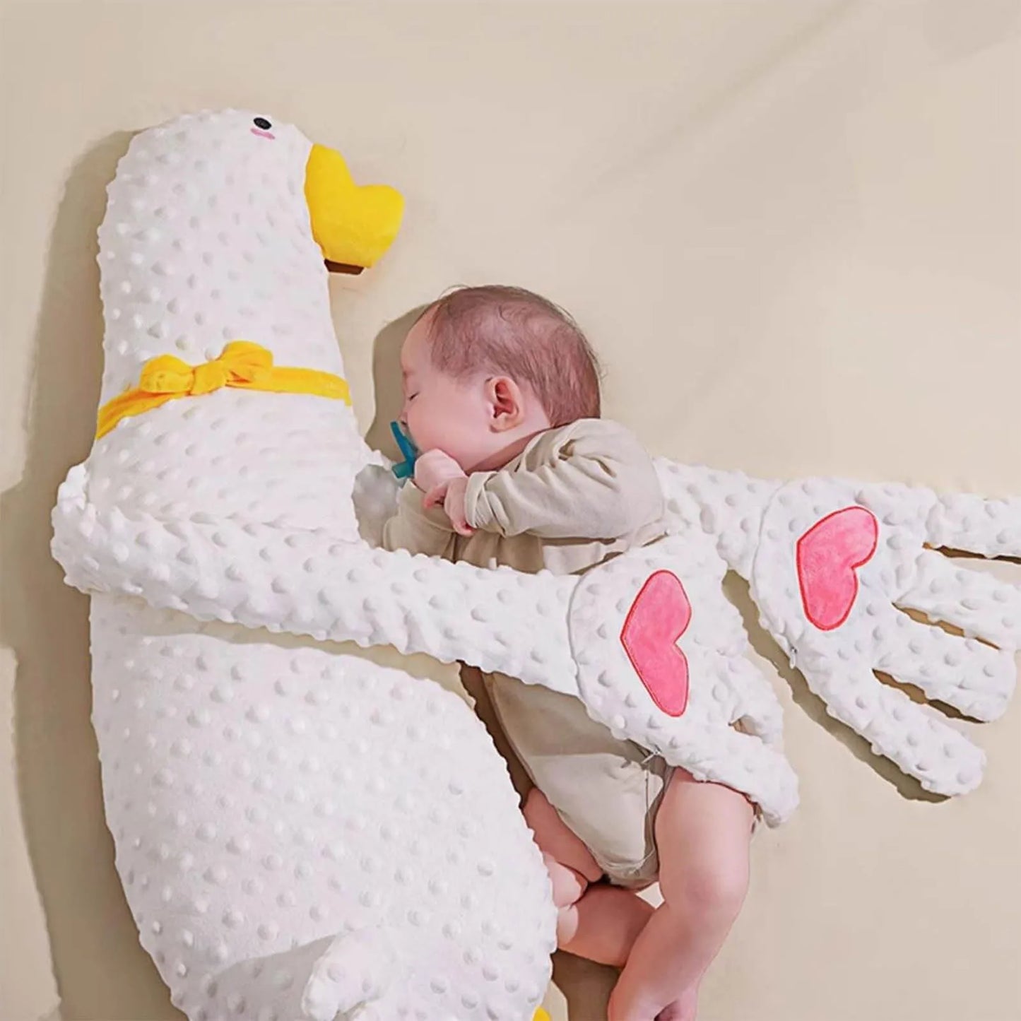 White Gooses Shape Baby Sleeping Patting Doll With Soothing Palm 3 Speed Adjustable Electric Baby Hand Pillow Soothing Palm