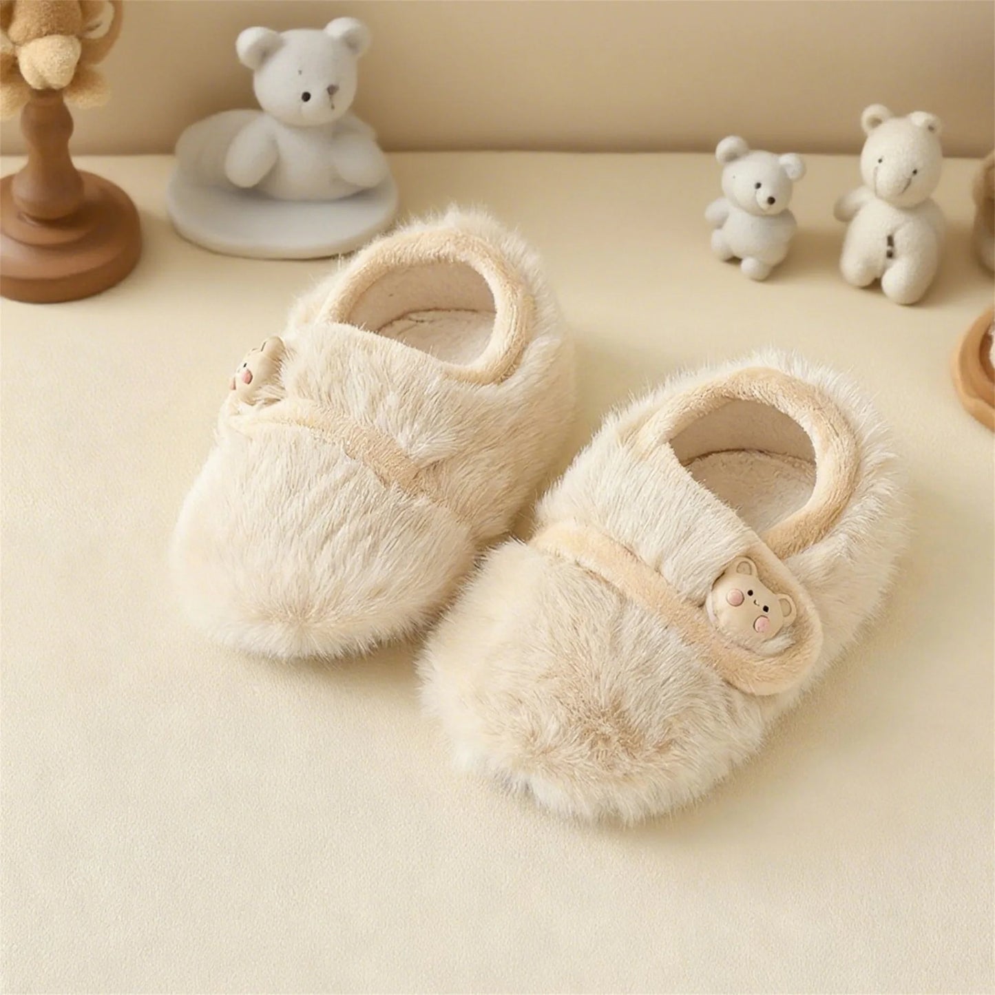 Cute Toddler Winter Boots Cozy Faux Fur Lined Snow Boots for Baby Boys Girls First Steps Non-slip Soft Sole Warm Shoes