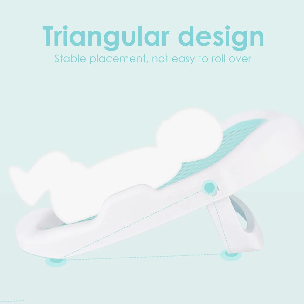 Newborn Adjustable Bath Net Seat Cushion Anti-slip Baby Bath Net Mat Children Bathtub Shower Cradle Bed Seat