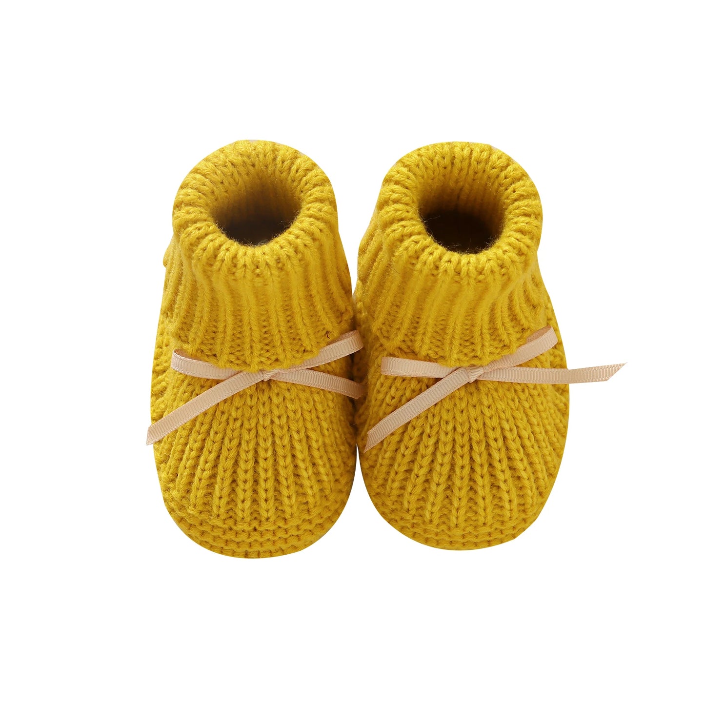 Newborn Baby Shoes Knitted Infant Girls Boys Boots Cute Butterfly-knot Toddler Walk Bed Shoes Warm 0-18M Accessories Hats Gloves