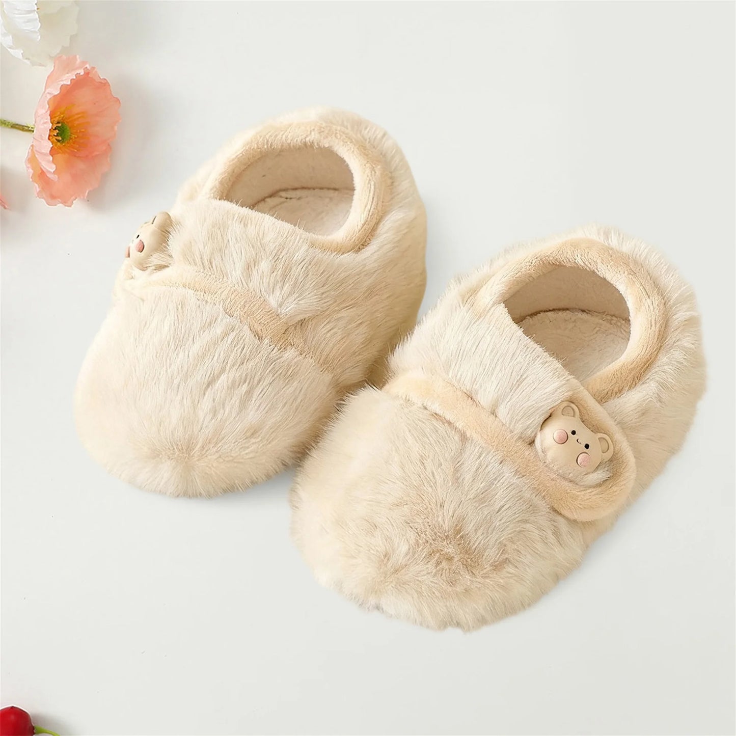 Cute Toddler Winter Boots Cozy Faux Fur Lined Snow Boots for Baby Boys Girls First Steps Non-slip Soft Sole Warm Shoes