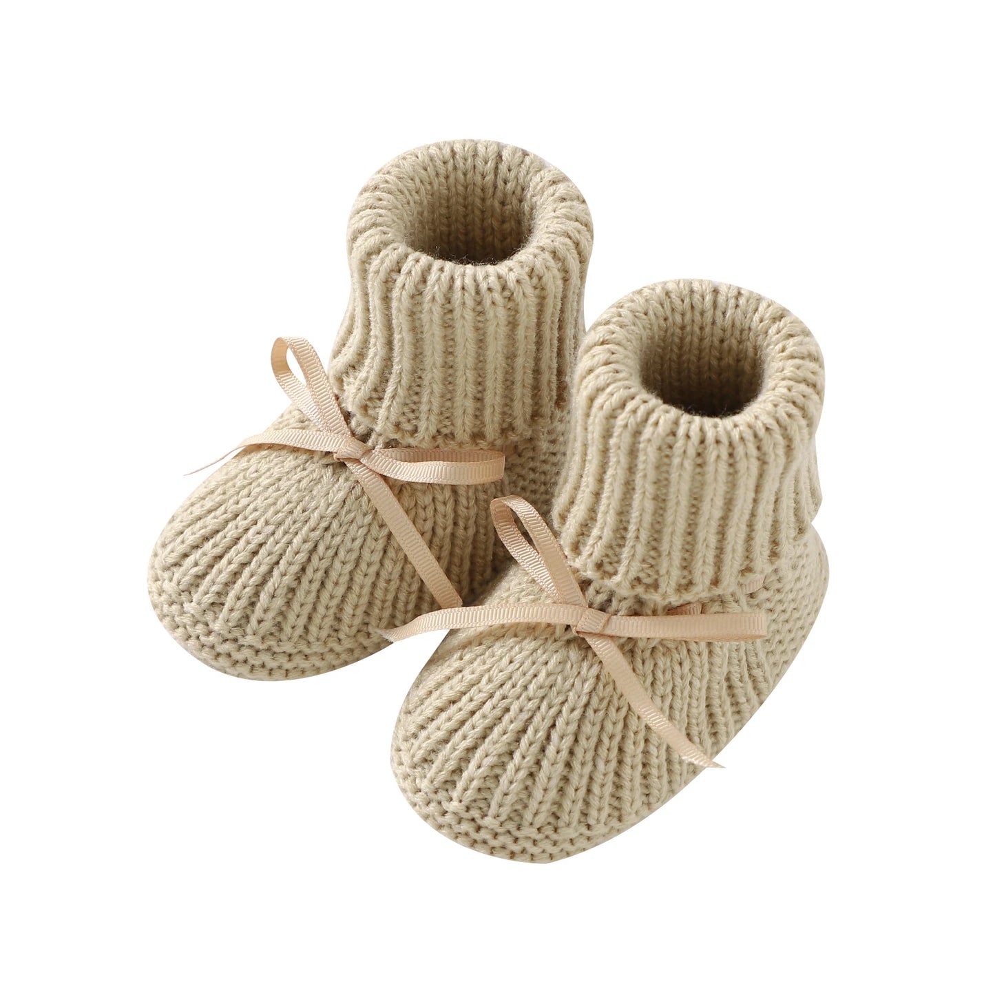 Newborn Baby Shoes Knitted Infant Girls Boys Boots Cute Butterfly-knot Toddler Walk Bed Shoes Warm 0-18M Accessories Hats Gloves