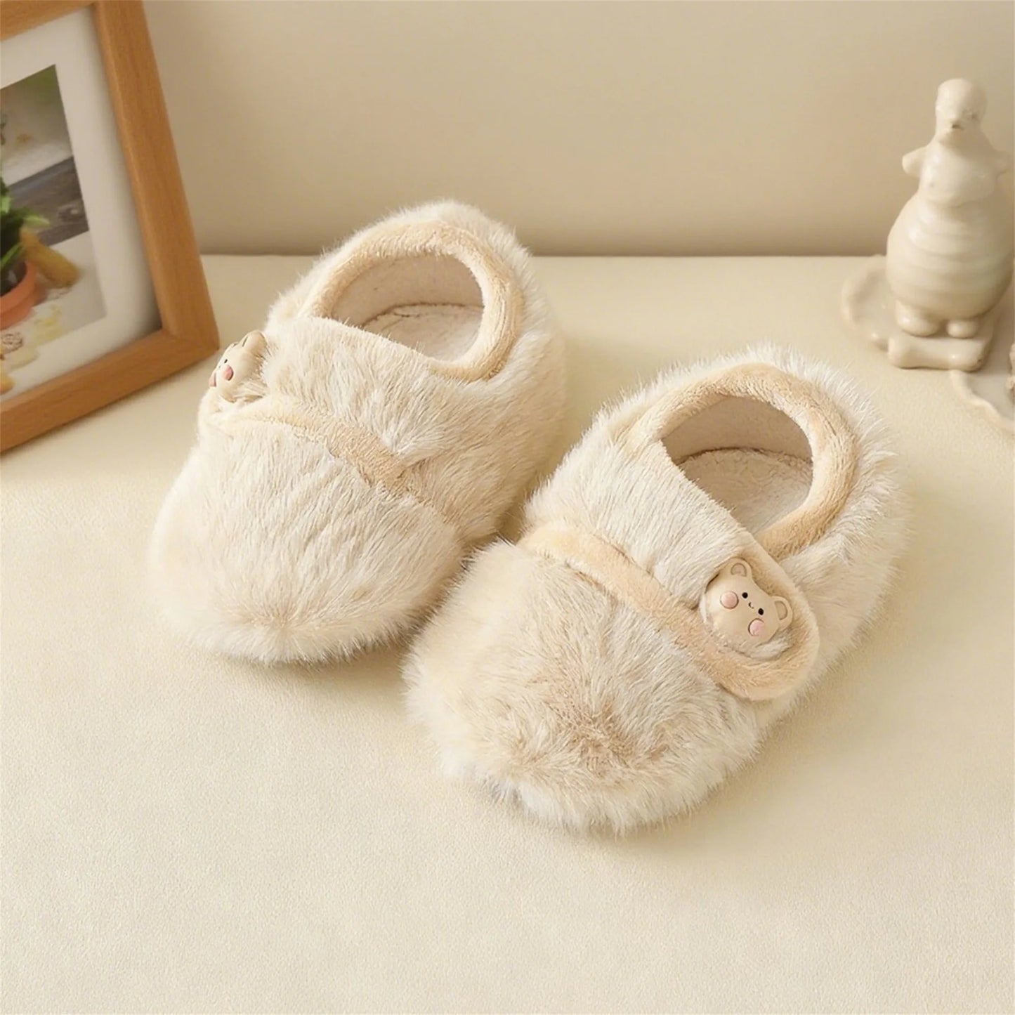 Cute Toddler Winter Boots Cozy Faux Fur Lined Snow Boots for Baby Boys Girls First Steps Non-slip Soft Sole Warm Shoes