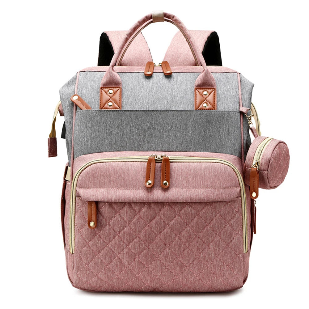 Quality Outdoor Portable Foldable baby Travelling bed backpack mommy bag fashion leisure large capacity infant carrier bag