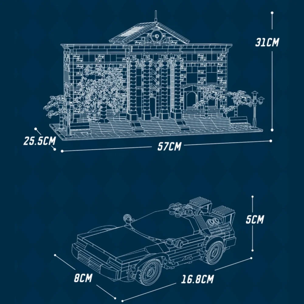 4269PCS Movie Valley Court Building Blocks City Retro Future Courthouse Mall Architecture Modular Model Toy Kit Adults Xmas Gift