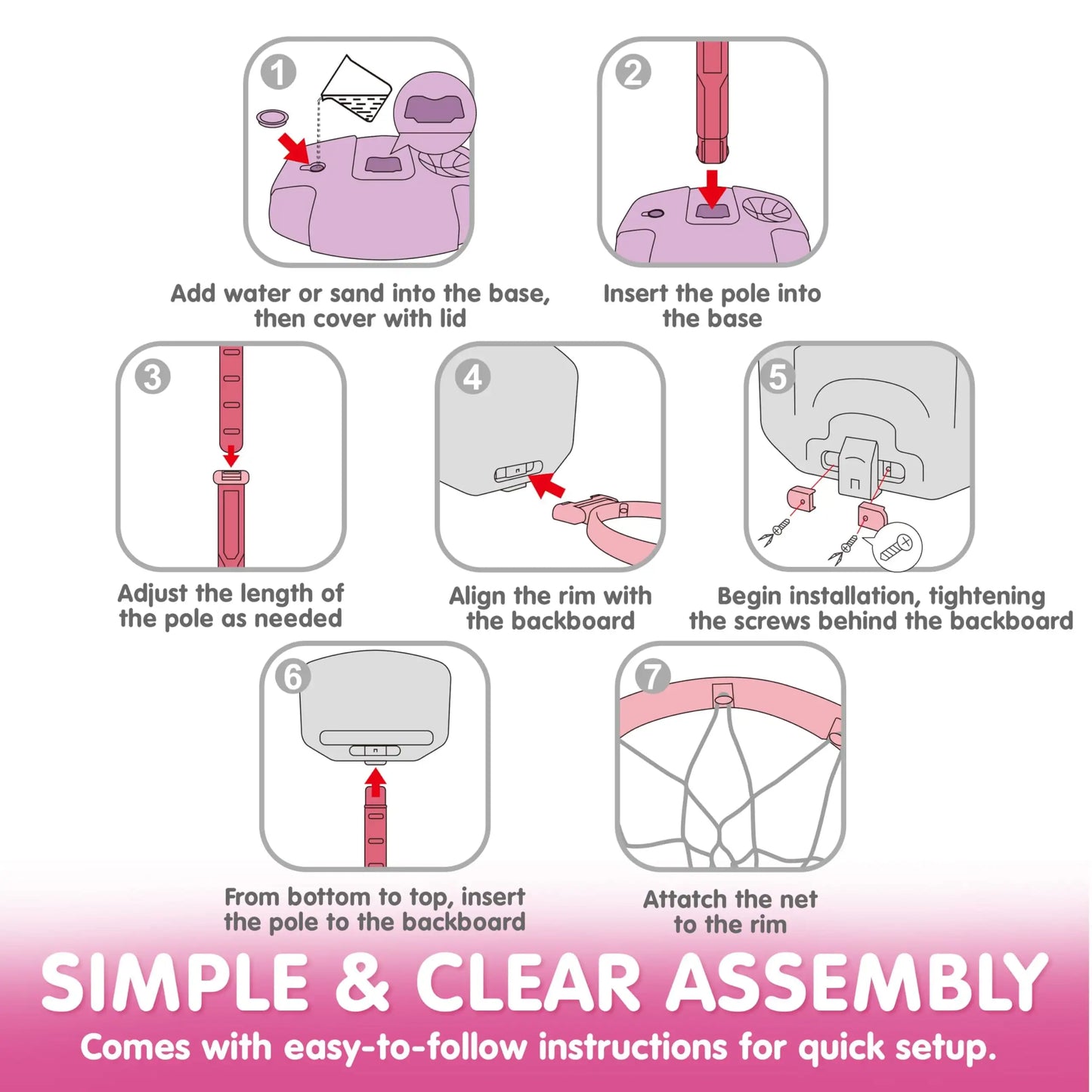 JOYFY Basketball Hoop Toddler Indoor Basketball Game Set Adjustable Basketball Goal With 4 Balls for Boys Girls Bitrhday Gift