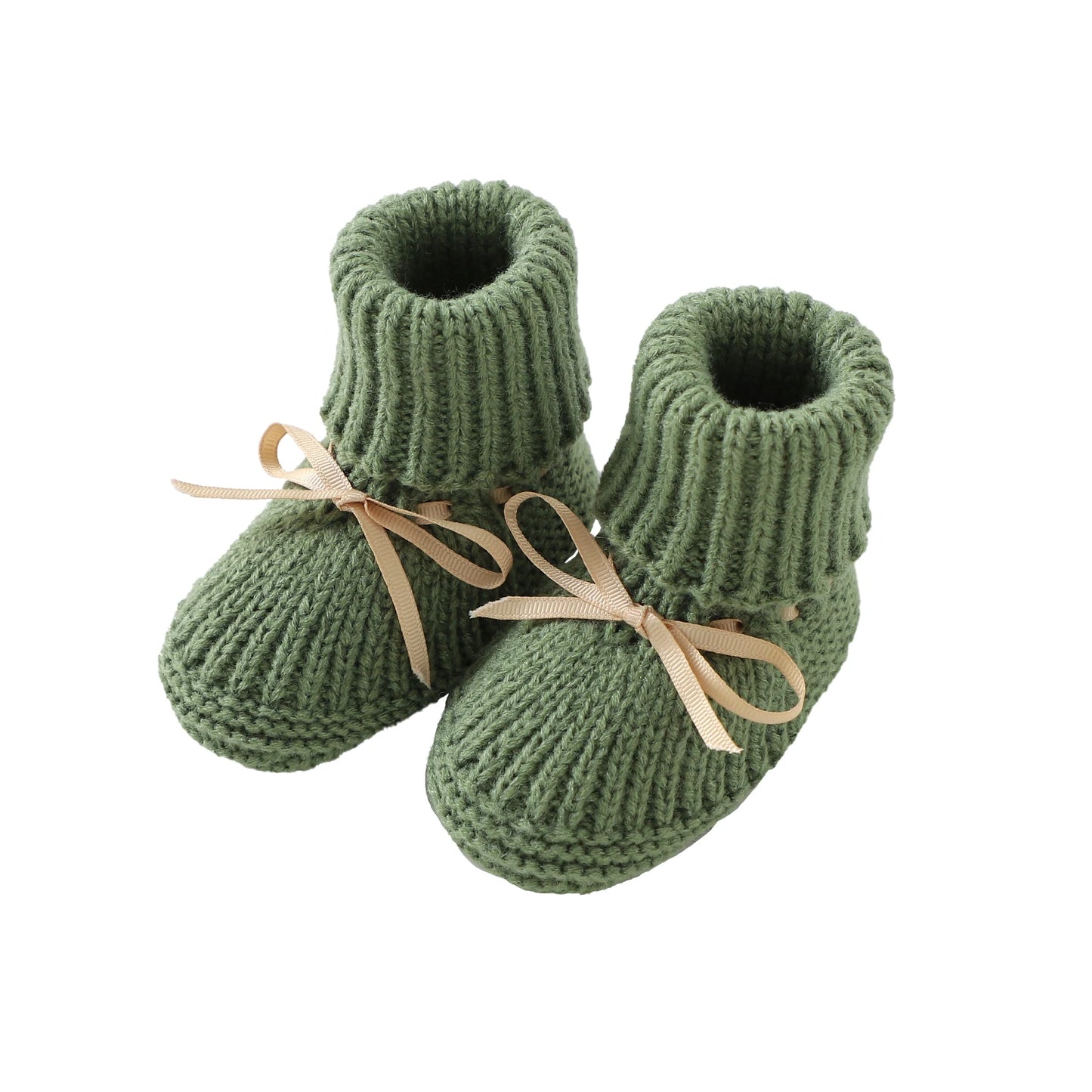 Newborn Baby Shoes Knitted Infant Girls Boys Boots Cute Butterfly-knot Toddler Walk Bed Shoes Warm 0-18M Accessories Hats Gloves