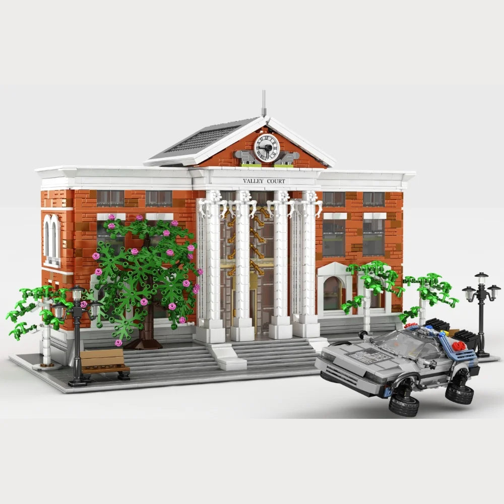 4269PCS Movie Valley Court Building Blocks City Retro Future Courthouse Mall Architecture Modular Model Toy Kit Adults Xmas Gift