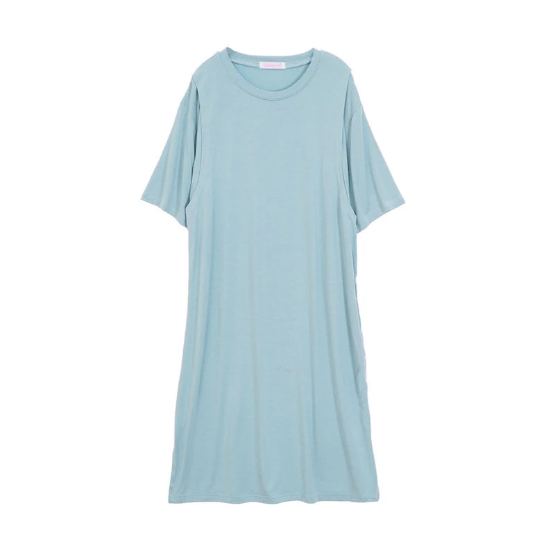 Maternity Pajamas Breastfeeding Nightgowns Summer Short Sleeve Sleepwear Nightie Mothers Nightwear Pregnant Animal Nursing Dress