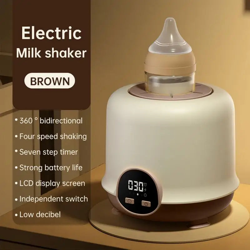 Electric Baby Milk Shaker Automatic Low Noise Milk Bottle Mixer Without Bubbles 360-degree Bidirectional Charging Milk Mixer