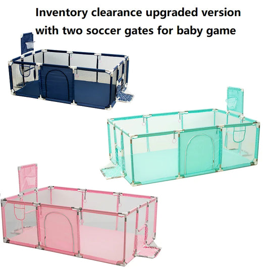 IMBABY Large Playpen for 0-6 Years - Indoor/Outdoor Safety Play Yard with Soft Padding and Ball Pit, Toddler Activity Center