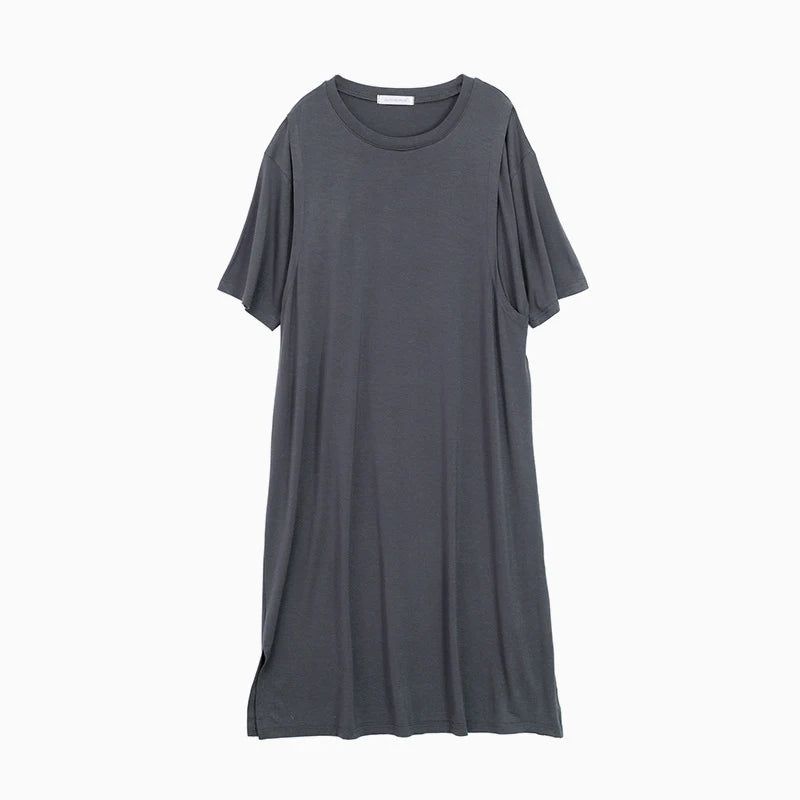 Maternity Pajamas Breastfeeding Nightgowns Summer Short Sleeve Sleepwear Nightie Mothers Nightwear Pregnant Animal Nursing Dress
