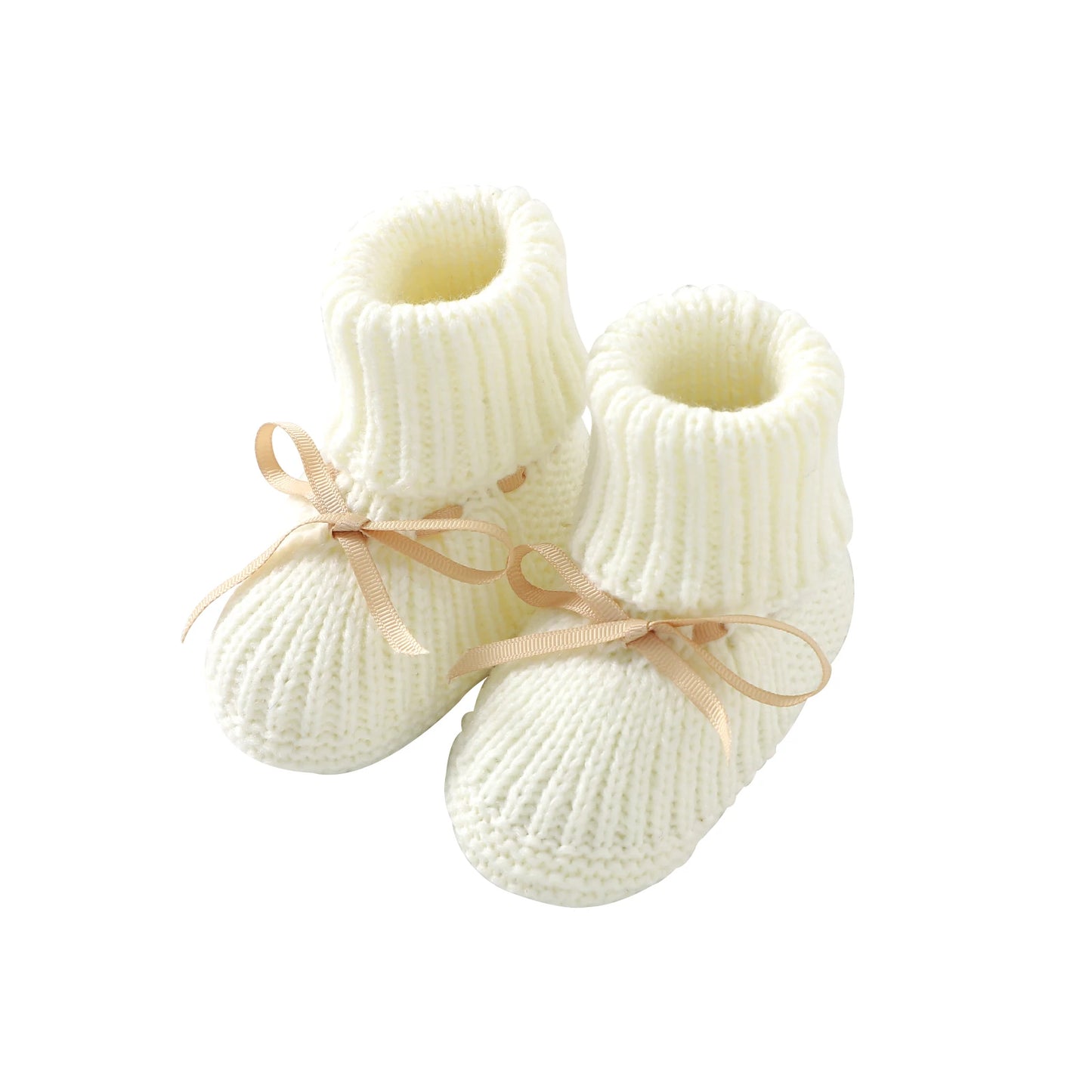 Newborn Baby Shoes Knitted Infant Girls Boys Boots Cute Butterfly-knot Toddler Walk Bed Shoes Warm 0-18M Accessories Hats Gloves