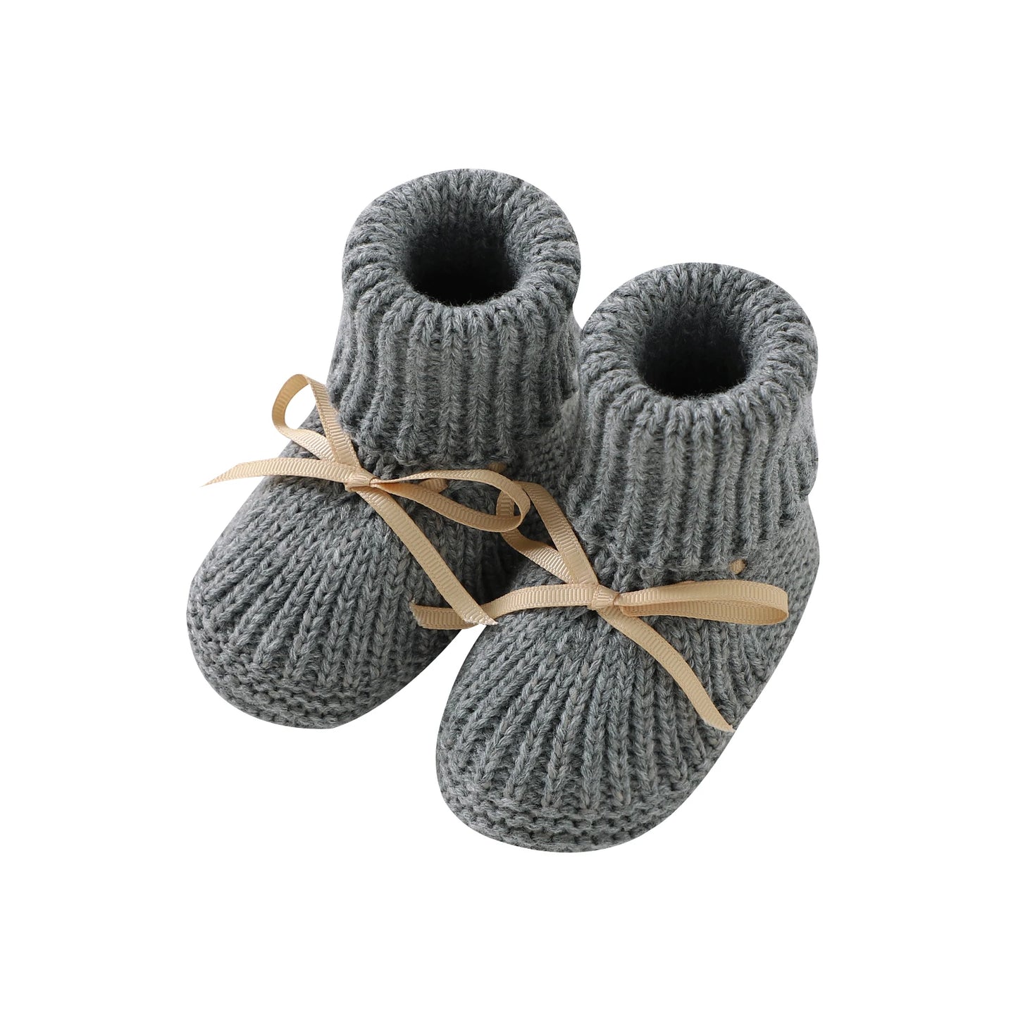 Newborn Baby Shoes Knitted Infant Girls Boys Boots Cute Butterfly-knot Toddler Walk Bed Shoes Warm 0-18M Accessories Hats Gloves