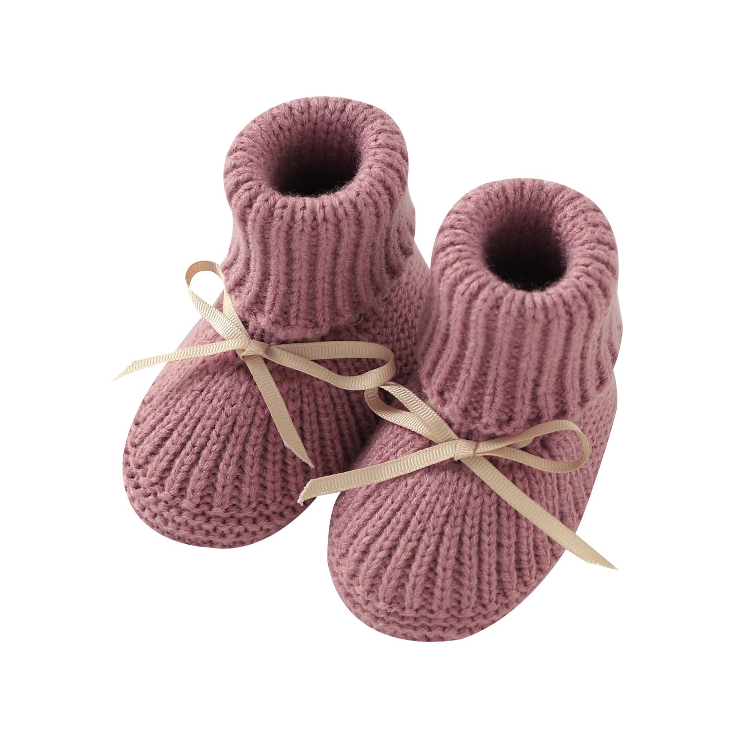 Newborn Baby Shoes Knitted Infant Girls Boys Boots Cute Butterfly-knot Toddler Walk Bed Shoes Warm 0-18M Accessories Hats Gloves