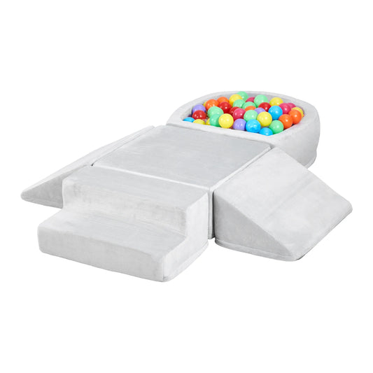 VEVOR 5-Piece Baby Foam Climbing Blocks Toys with Ball Pit Kids Indoor Climb and Crawl Activity Playset for Toddlers Crawling