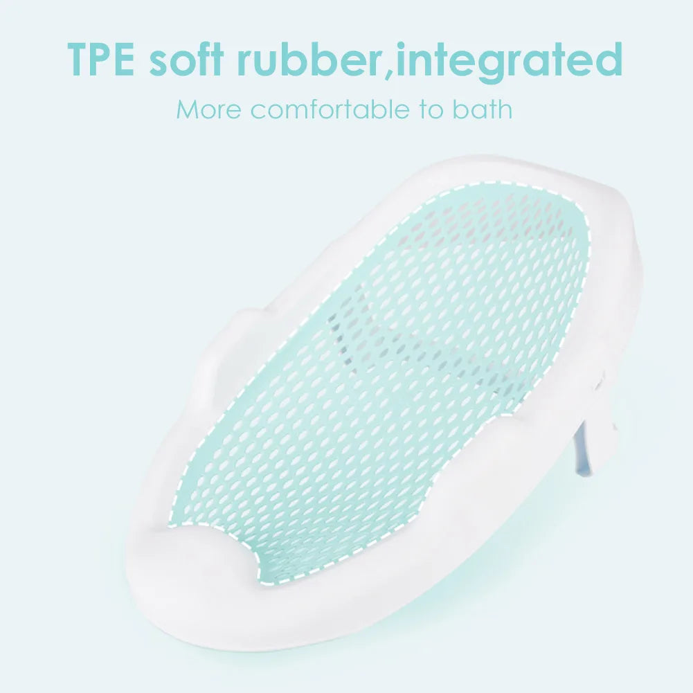 Newborn Adjustable Bath Net Seat Cushion Anti-slip Baby Bath Net Mat Children Bathtub Shower Cradle Bed Seat